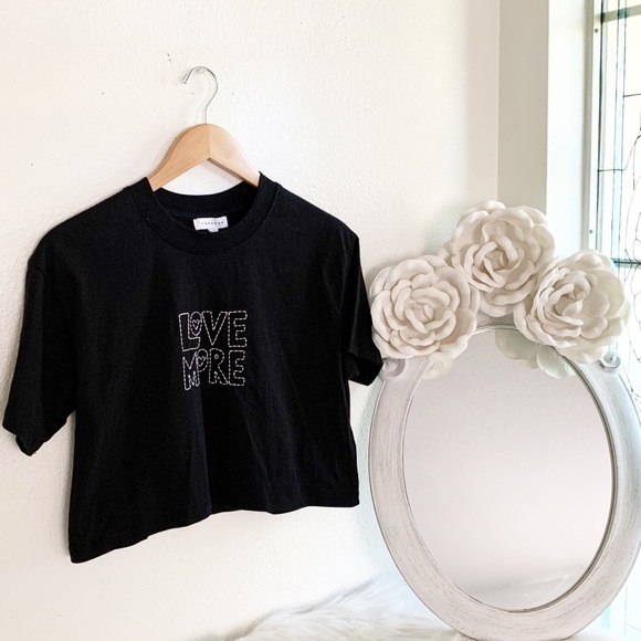Topshop Love More Cropped T-shirt - Picture 3 of 6